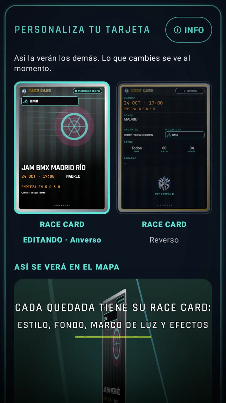 Vista previa del vídeo de Race Card y Rider Card